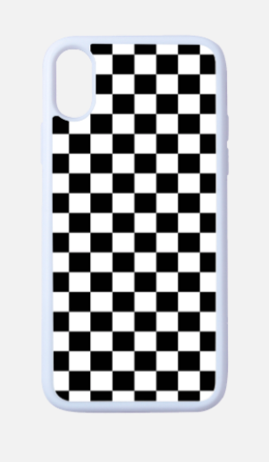 checkered black