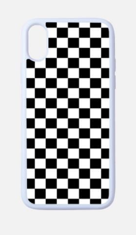 checkered black