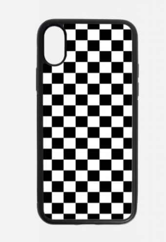 checkered black